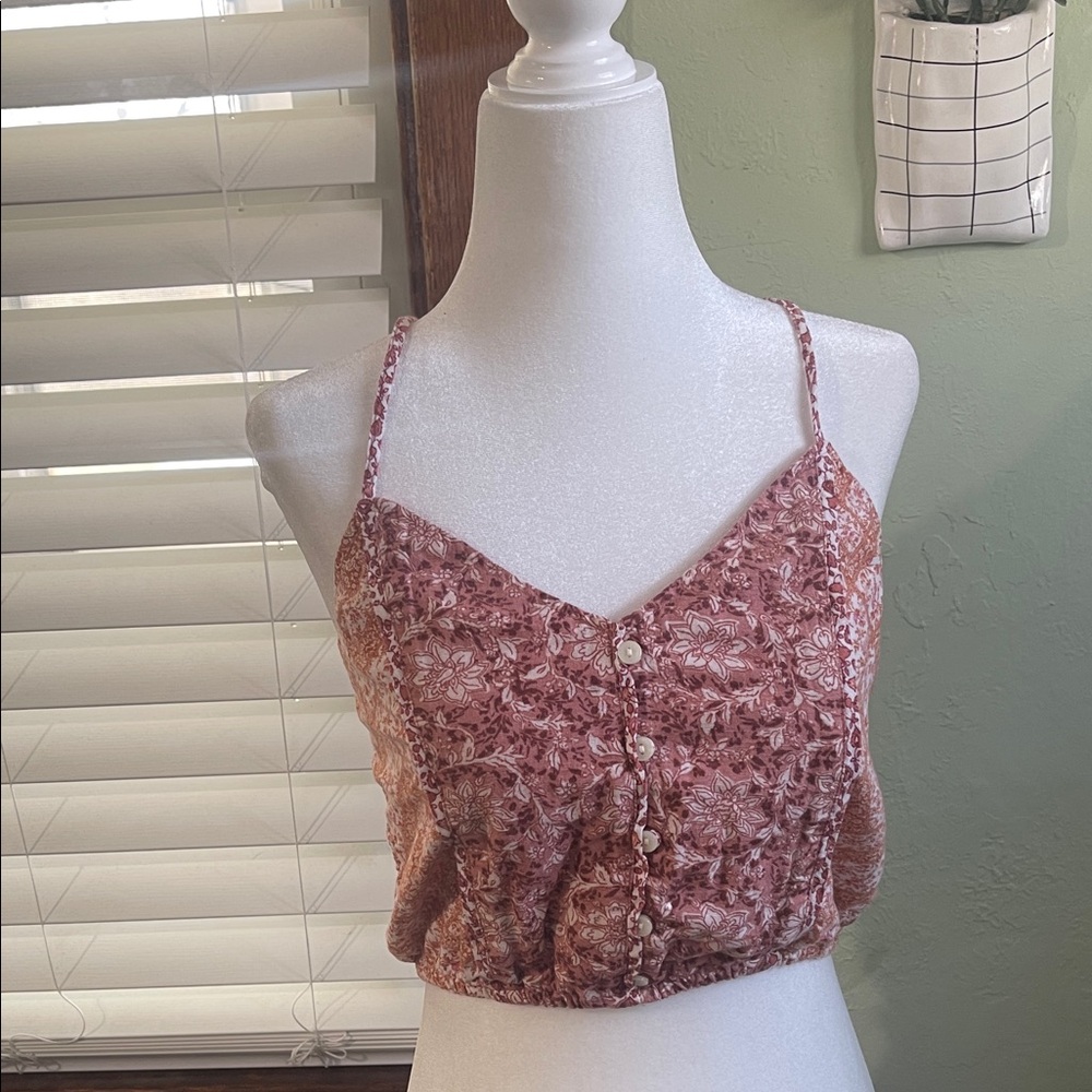 American Eagle Outfitters Rose Patterned Camisole